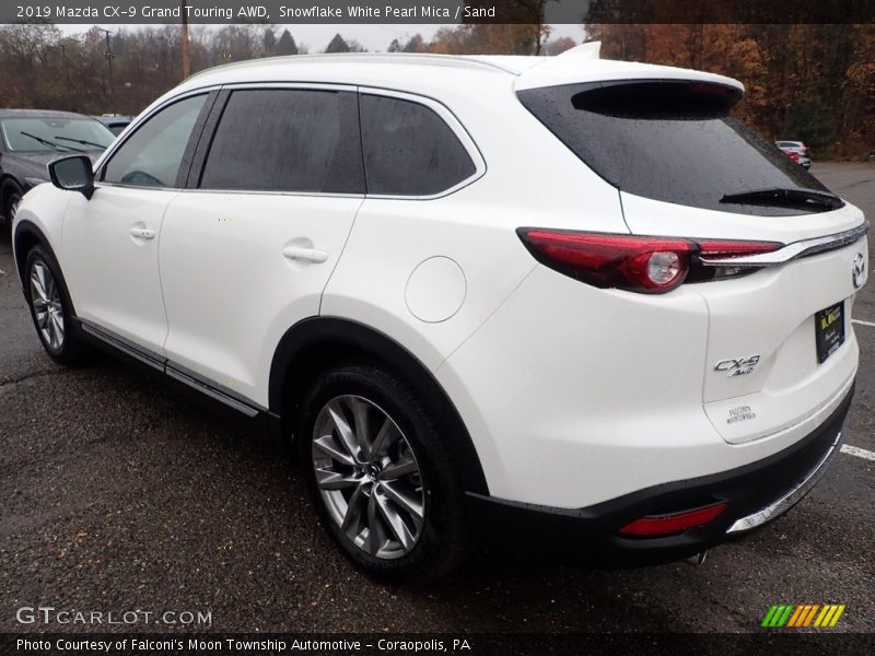 Snowflake White Pearl Mica / Sand 2019 Mazda CX-9 Grand Touring AWD