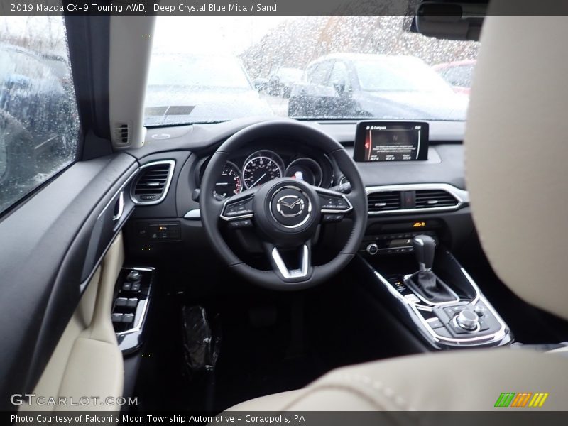 Deep Crystal Blue Mica / Sand 2019 Mazda CX-9 Touring AWD