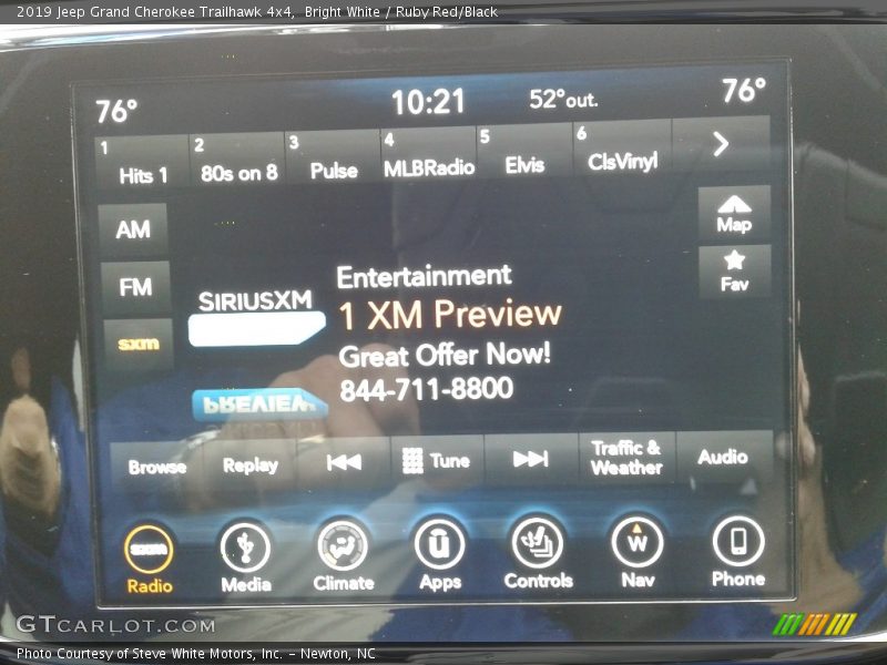 Bright White / Ruby Red/Black 2019 Jeep Grand Cherokee Trailhawk 4x4