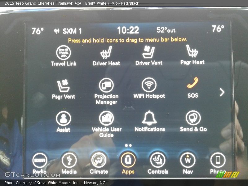 Bright White / Ruby Red/Black 2019 Jeep Grand Cherokee Trailhawk 4x4