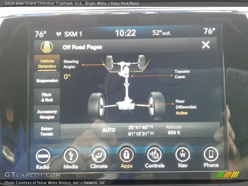 Bright White / Ruby Red/Black 2019 Jeep Grand Cherokee Trailhawk 4x4