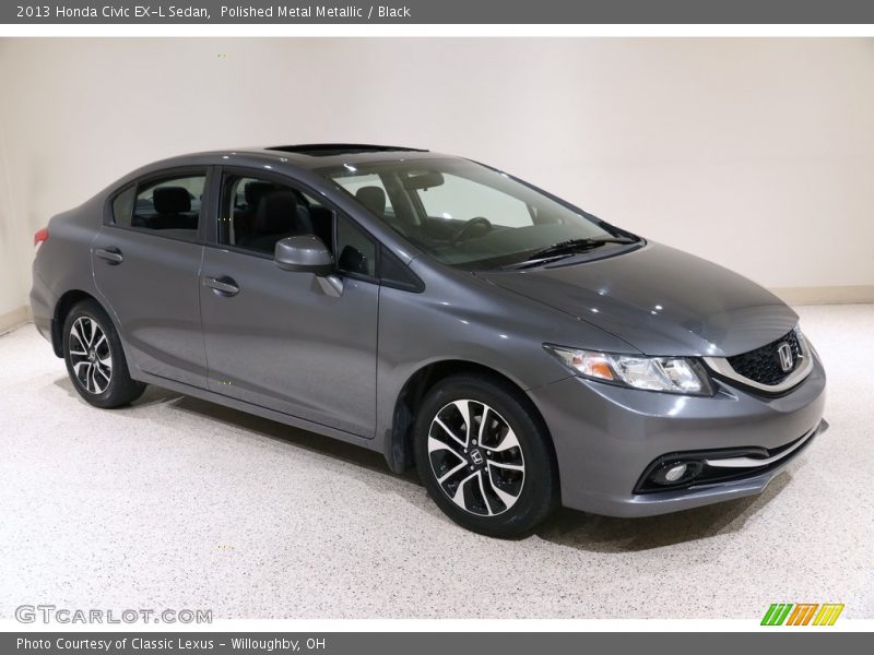 Polished Metal Metallic / Black 2013 Honda Civic EX-L Sedan