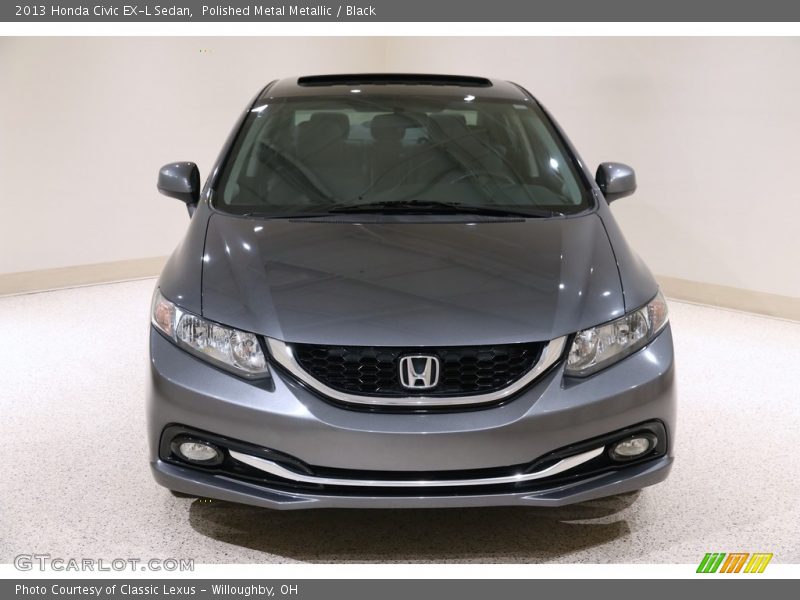 Polished Metal Metallic / Black 2013 Honda Civic EX-L Sedan