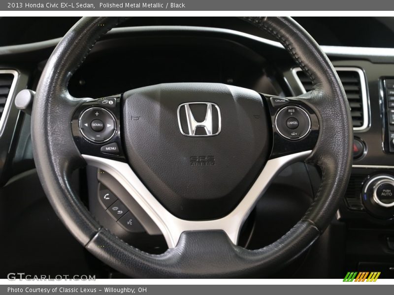 Polished Metal Metallic / Black 2013 Honda Civic EX-L Sedan
