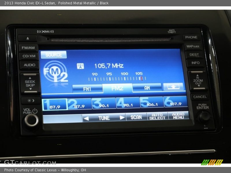 Polished Metal Metallic / Black 2013 Honda Civic EX-L Sedan