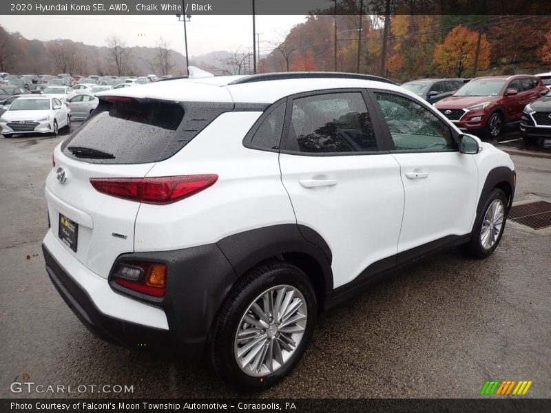 Chalk White / Black 2020 Hyundai Kona SEL AWD