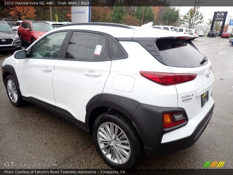 Chalk White / Black 2020 Hyundai Kona SEL AWD