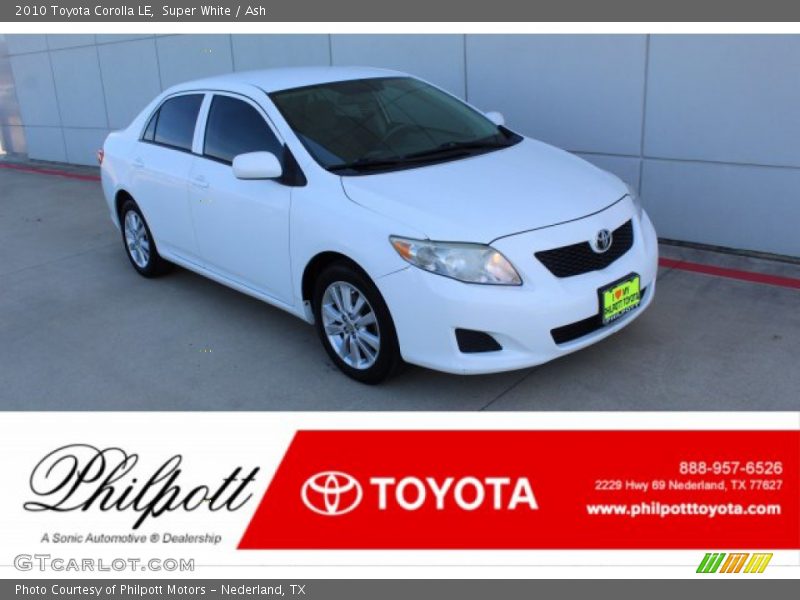 Super White / Ash 2010 Toyota Corolla LE