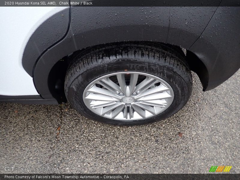 Chalk White / Black 2020 Hyundai Kona SEL AWD