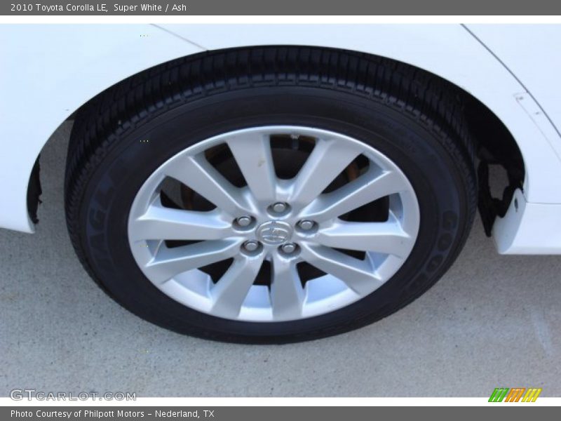 Super White / Ash 2010 Toyota Corolla LE