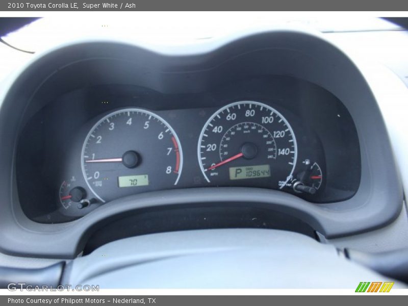 Super White / Ash 2010 Toyota Corolla LE