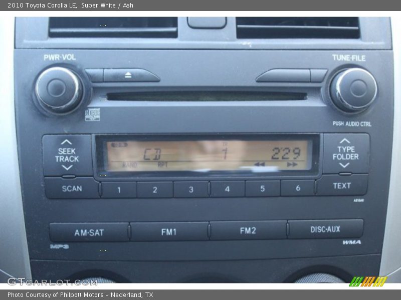 Super White / Ash 2010 Toyota Corolla LE