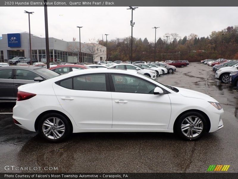 Quartz White Pearl / Black 2020 Hyundai Elantra Value Edition