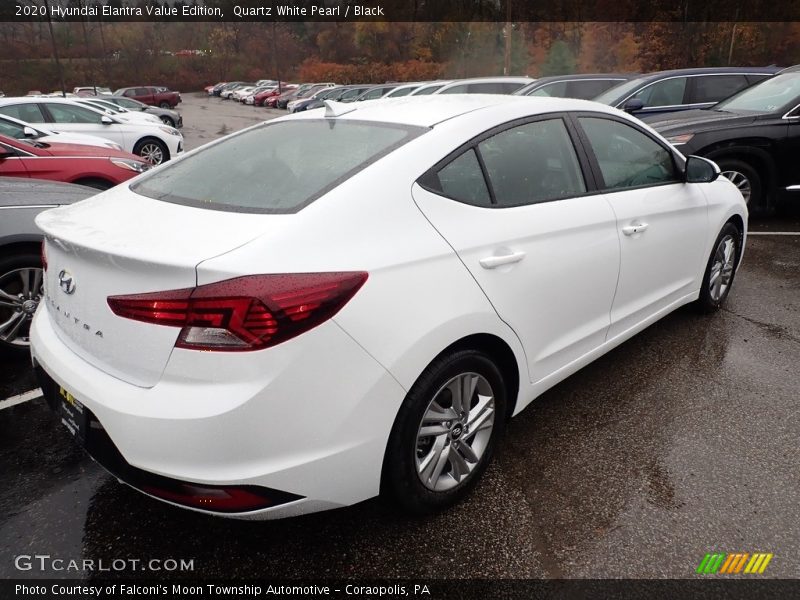 Quartz White Pearl / Black 2020 Hyundai Elantra Value Edition