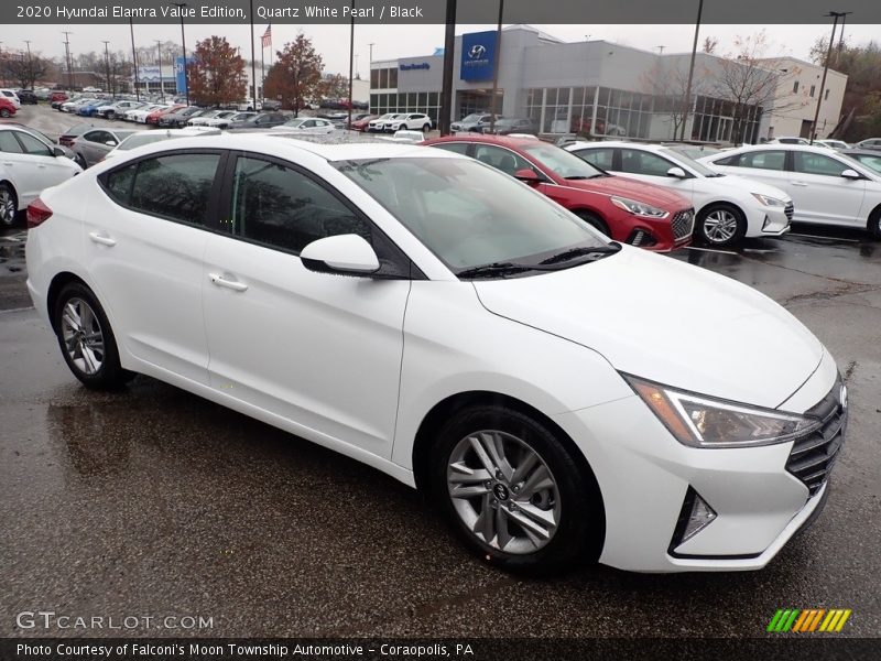 Quartz White Pearl / Black 2020 Hyundai Elantra Value Edition