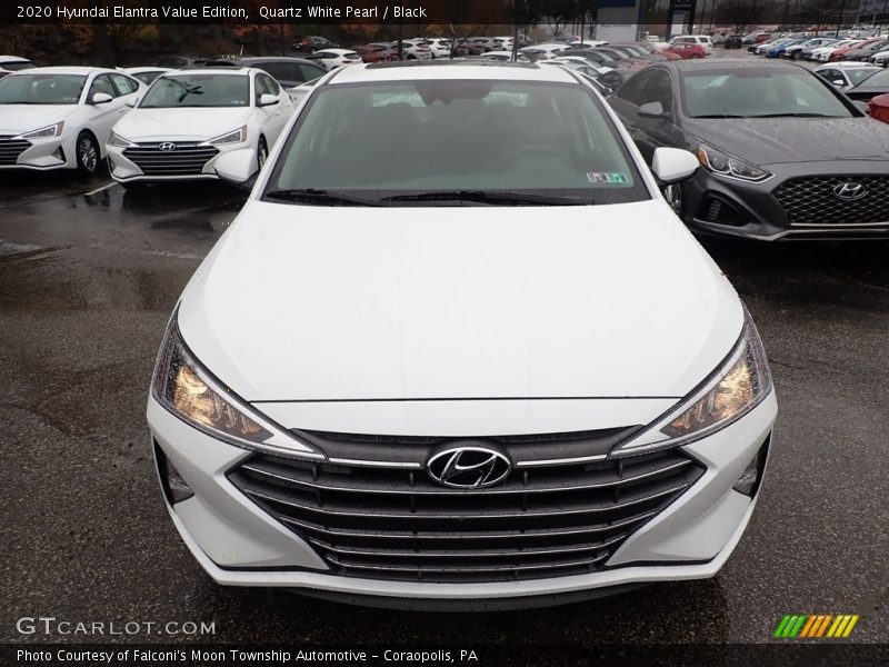 Quartz White Pearl / Black 2020 Hyundai Elantra Value Edition