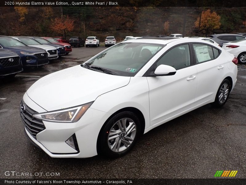 Quartz White Pearl / Black 2020 Hyundai Elantra Value Edition