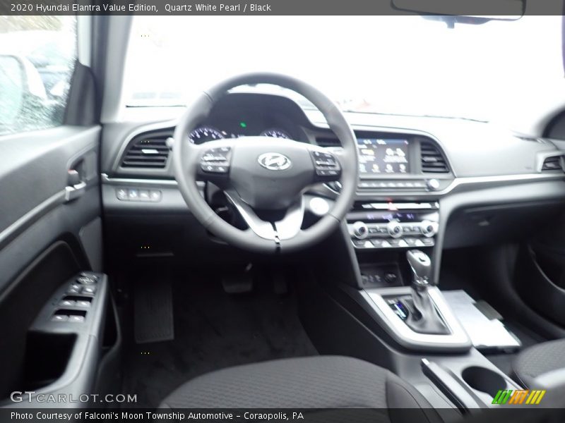 Quartz White Pearl / Black 2020 Hyundai Elantra Value Edition