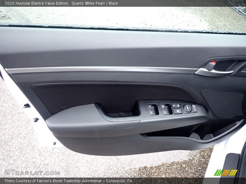Quartz White Pearl / Black 2020 Hyundai Elantra Value Edition