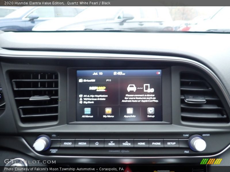 Quartz White Pearl / Black 2020 Hyundai Elantra Value Edition