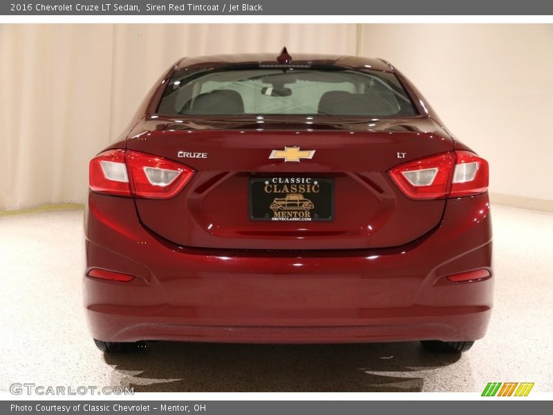 Siren Red Tintcoat / Jet Black 2016 Chevrolet Cruze LT Sedan