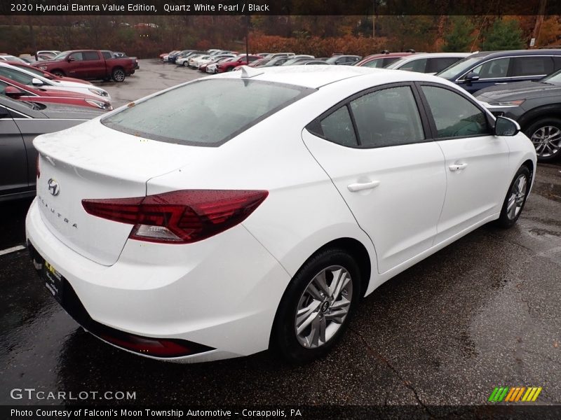 Quartz White Pearl / Black 2020 Hyundai Elantra Value Edition