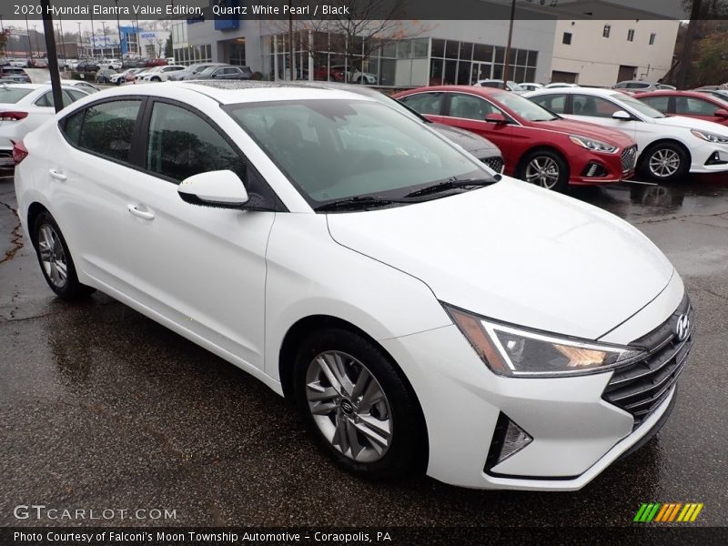 Quartz White Pearl / Black 2020 Hyundai Elantra Value Edition