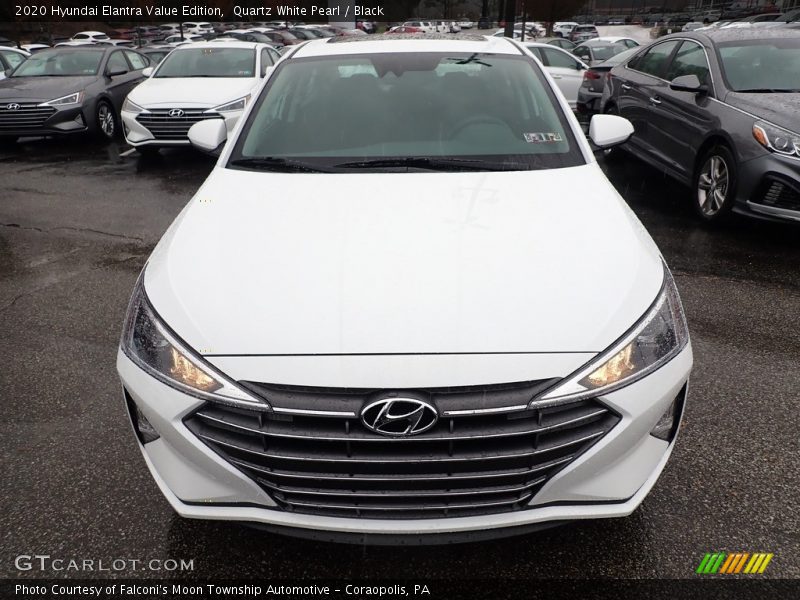 Quartz White Pearl / Black 2020 Hyundai Elantra Value Edition