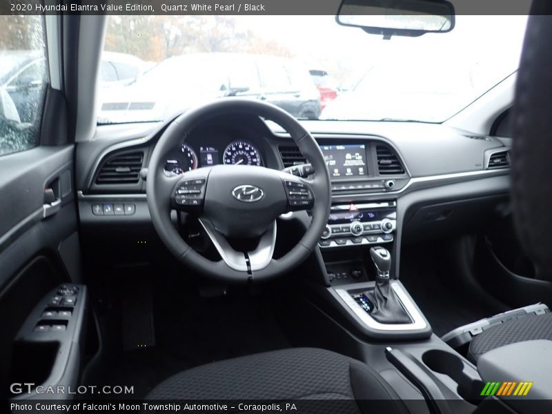 Quartz White Pearl / Black 2020 Hyundai Elantra Value Edition