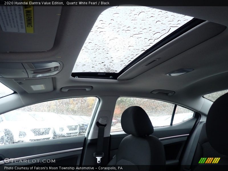 Quartz White Pearl / Black 2020 Hyundai Elantra Value Edition
