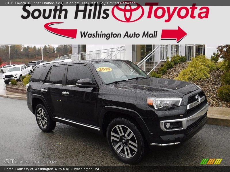 Midnight Black Metallic / Limited Redwood 2016 Toyota 4Runner Limited 4x4