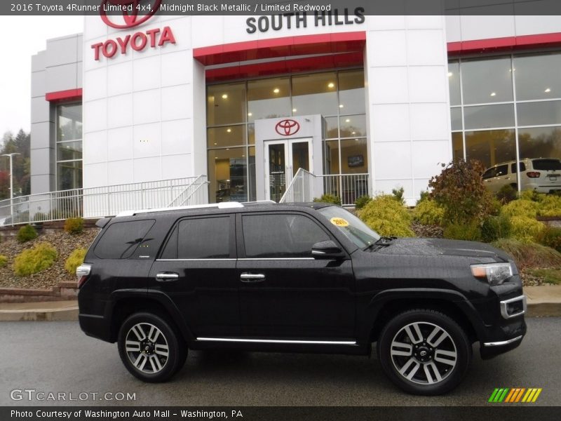 Midnight Black Metallic / Limited Redwood 2016 Toyota 4Runner Limited 4x4