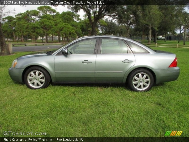 Titanium Green Metallic / Pebble Beige 2005 Ford Five Hundred Limited
