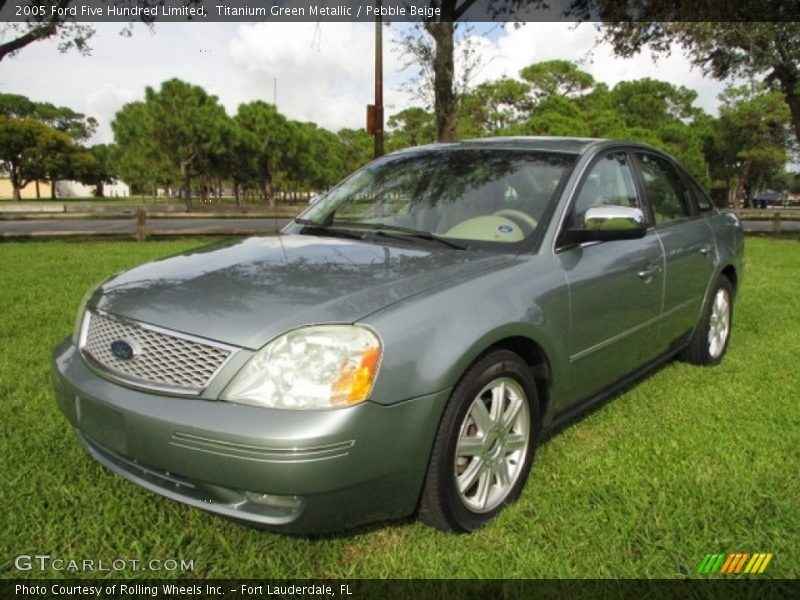 Titanium Green Metallic / Pebble Beige 2005 Ford Five Hundred Limited