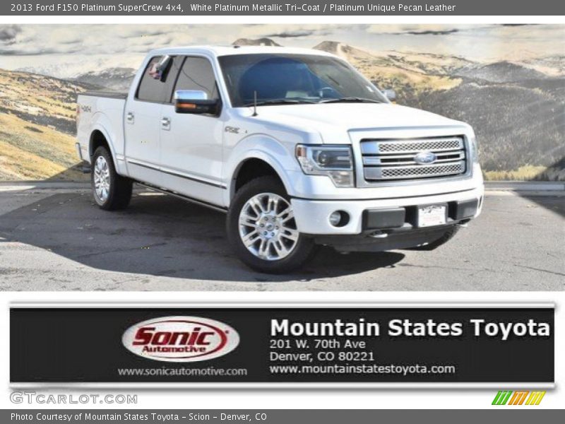 White Platinum Metallic Tri-Coat / Platinum Unique Pecan Leather 2013 Ford F150 Platinum SuperCrew 4x4