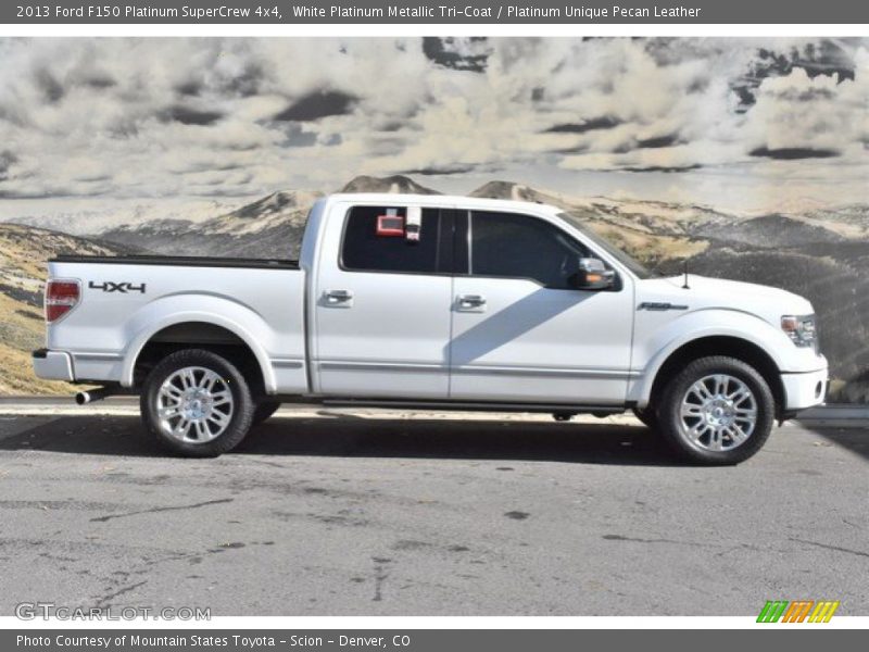 White Platinum Metallic Tri-Coat / Platinum Unique Pecan Leather 2013 Ford F150 Platinum SuperCrew 4x4