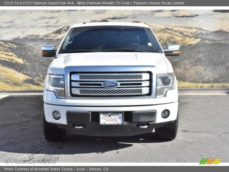 White Platinum Metallic Tri-Coat / Platinum Unique Pecan Leather 2013 Ford F150 Platinum SuperCrew 4x4
