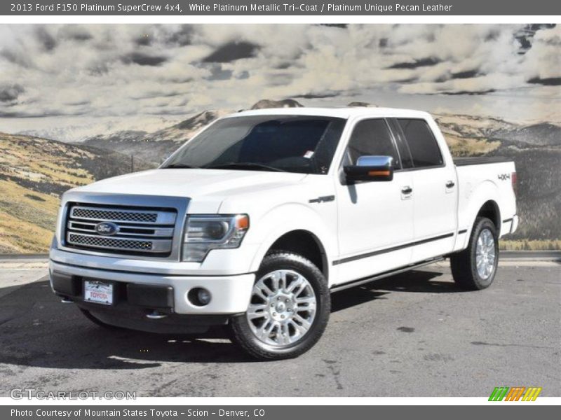 White Platinum Metallic Tri-Coat / Platinum Unique Pecan Leather 2013 Ford F150 Platinum SuperCrew 4x4