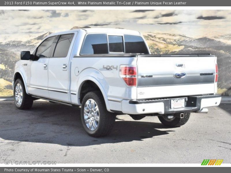 White Platinum Metallic Tri-Coat / Platinum Unique Pecan Leather 2013 Ford F150 Platinum SuperCrew 4x4