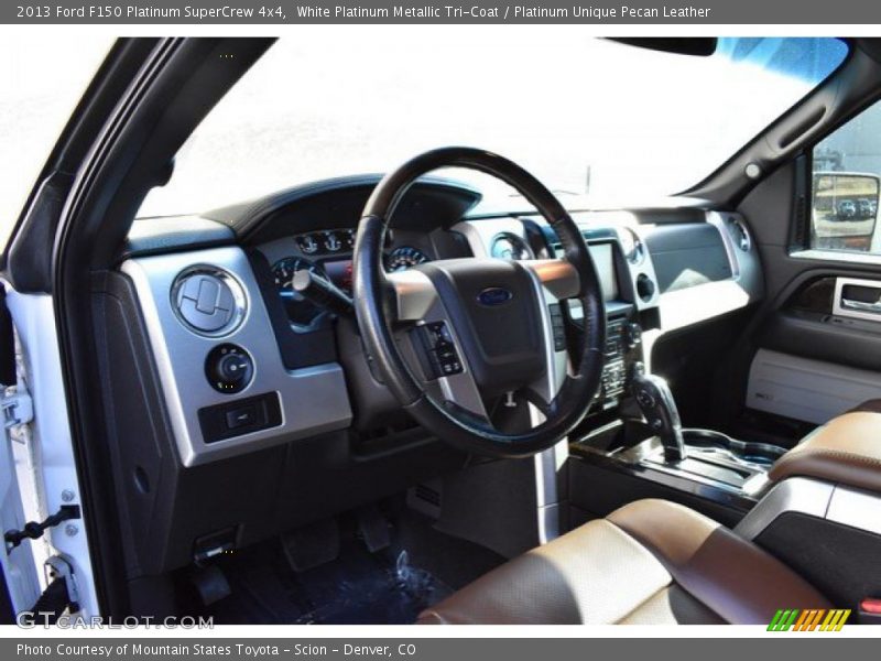 White Platinum Metallic Tri-Coat / Platinum Unique Pecan Leather 2013 Ford F150 Platinum SuperCrew 4x4