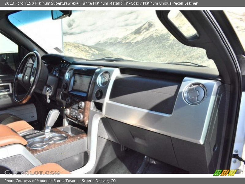 White Platinum Metallic Tri-Coat / Platinum Unique Pecan Leather 2013 Ford F150 Platinum SuperCrew 4x4