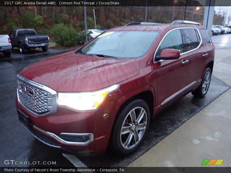 Crimson Red Tintcoat / Cocoa/Shale 2017 GMC Acadia Denali AWD