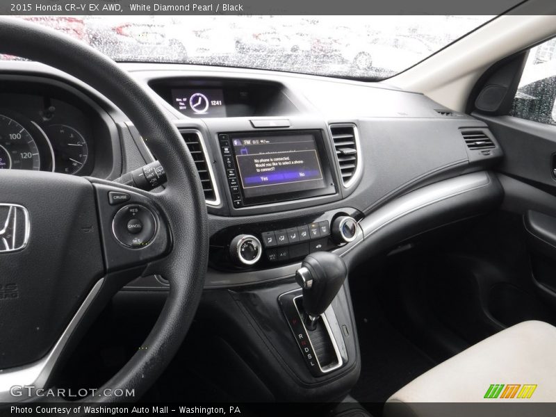 White Diamond Pearl / Black 2015 Honda CR-V EX AWD