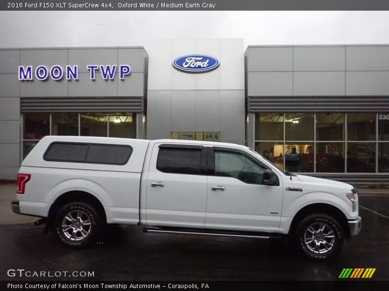 Oxford White / Medium Earth Gray 2016 Ford F150 XLT SuperCrew 4x4