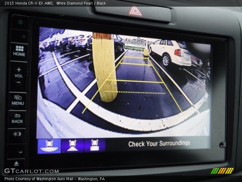 White Diamond Pearl / Black 2015 Honda CR-V EX AWD