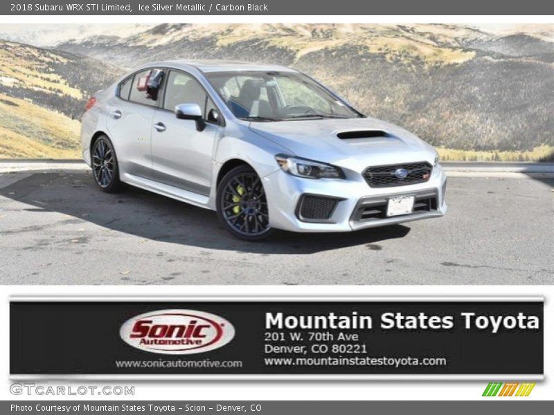 Ice Silver Metallic / Carbon Black 2018 Subaru WRX STI Limited