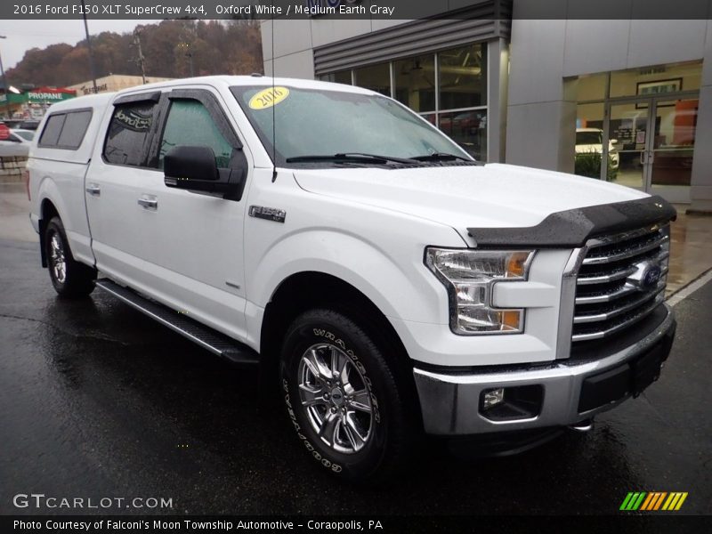 Oxford White / Medium Earth Gray 2016 Ford F150 XLT SuperCrew 4x4