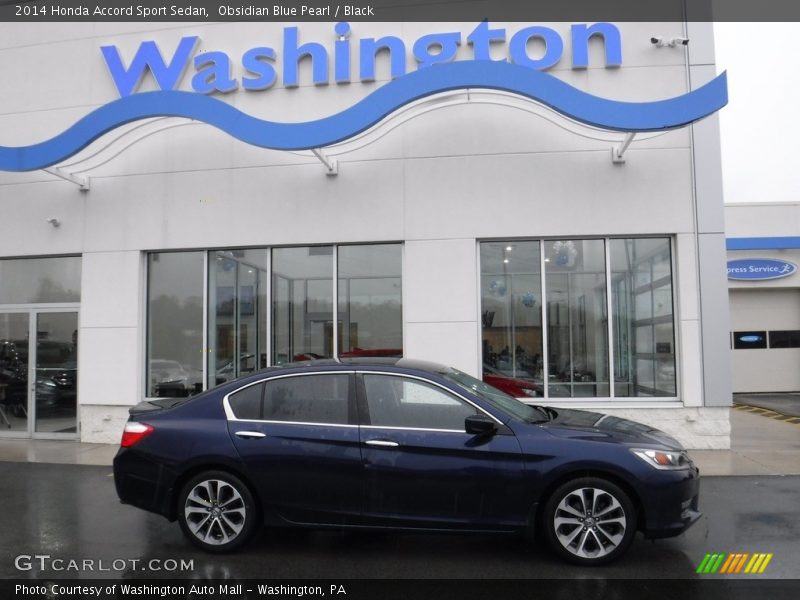 Obsidian Blue Pearl / Black 2014 Honda Accord Sport Sedan