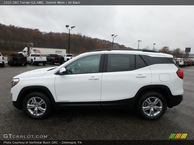 Summit White / Jet Black 2020 GMC Terrain SLE AWD