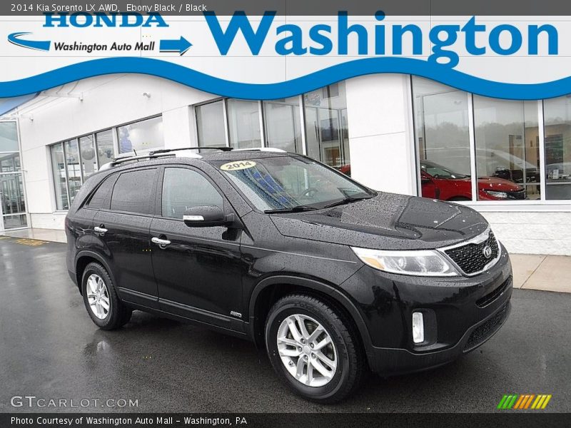 Ebony Black / Black 2014 Kia Sorento LX AWD